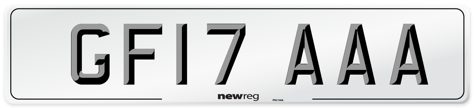GF17 AAA Number Plate from New Reg